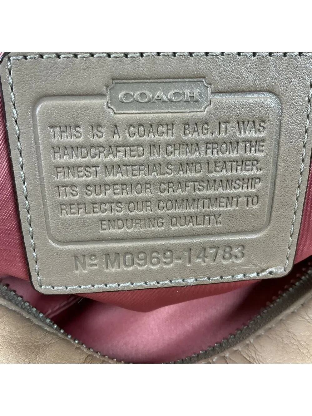 Coach Kristin Beige Leather Hobo Hand‎ Shoulder Bag